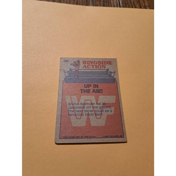 Vintage 1985 WWF Ringside Action Trading Card #26 Brutus Beefcake Body Slam - Picture 4 of 4